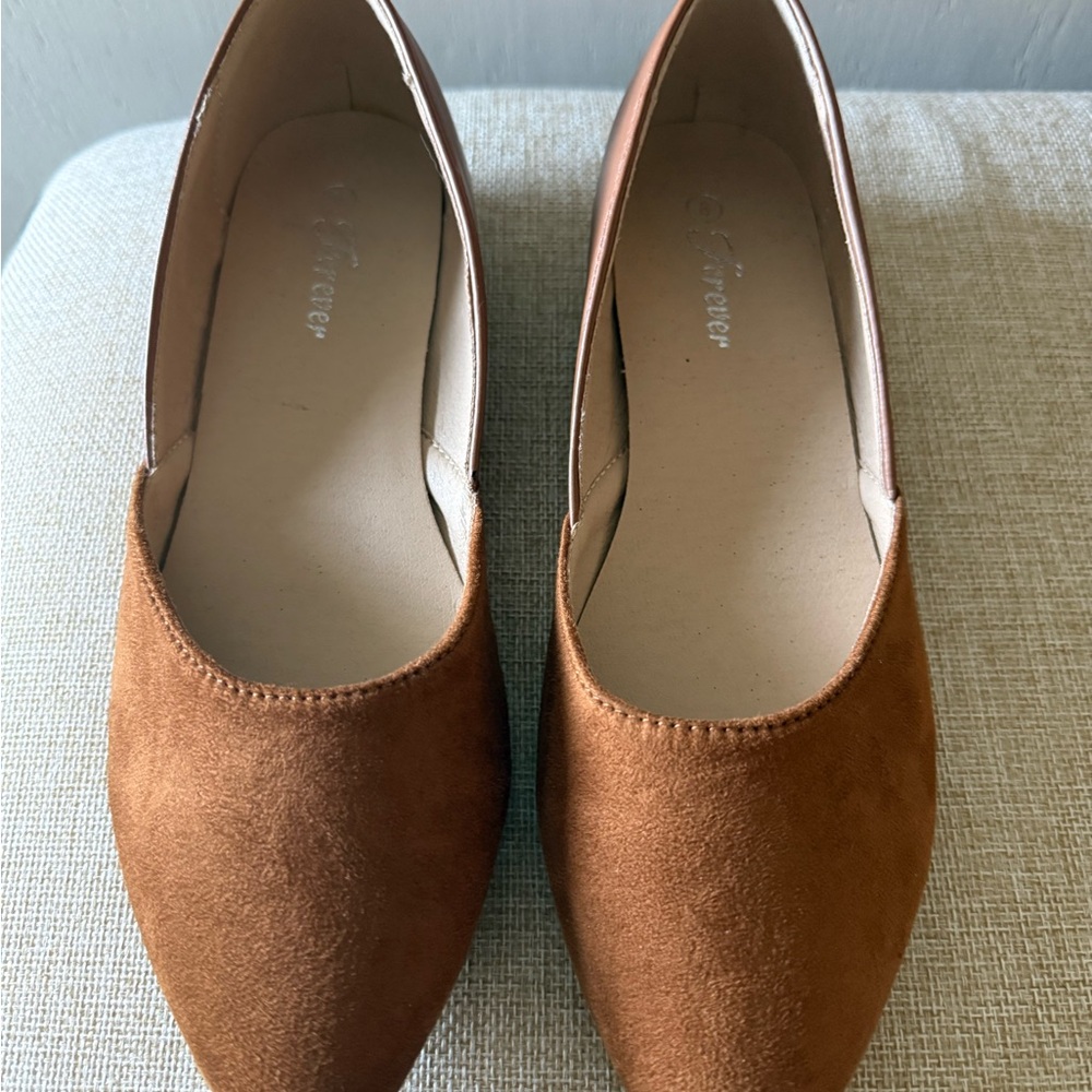 Brown Suede Flats